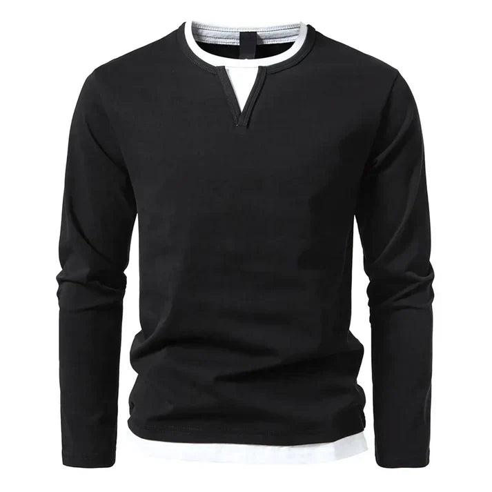 MIRAVO | Premium Langarm-T-Shirt aus gekämmter Baumwolle