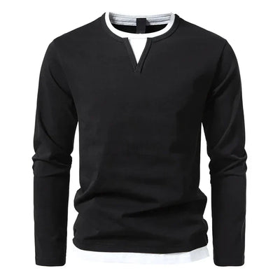 MIRAVO | Premium Langarm-T-Shirt aus gekämmter Baumwolle