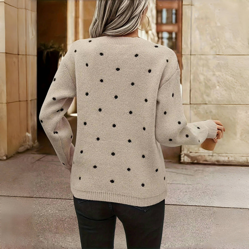Lilah | Polka Dot Strickpullover