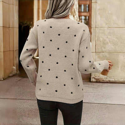 Lilah | Polka Dot Strickpullover