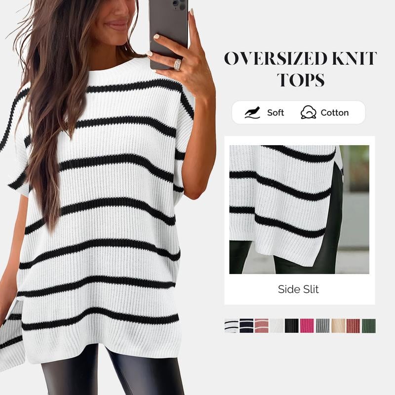 Sylvaine™ | Locker sitzender Rundhals-Strickpullover