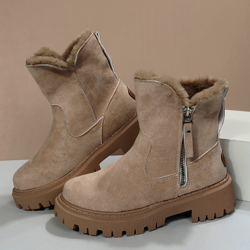 Hazel | Plüsch-Stiefel aus Kunstwildleder