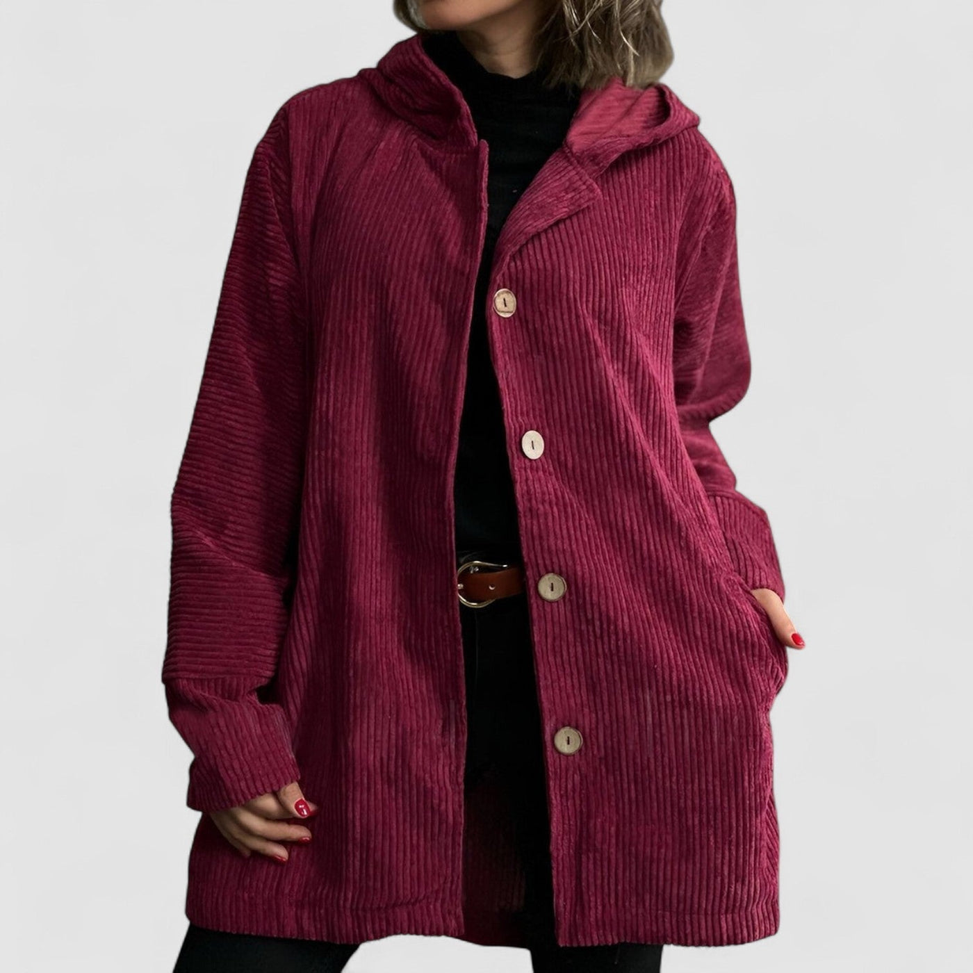 Cordia™ | Gemütliche Cordjacke mit Kapuze