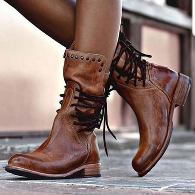 Maura | Leder Schnürstiefel