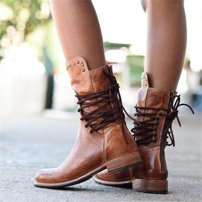 Maura | Leder Schnürstiefel