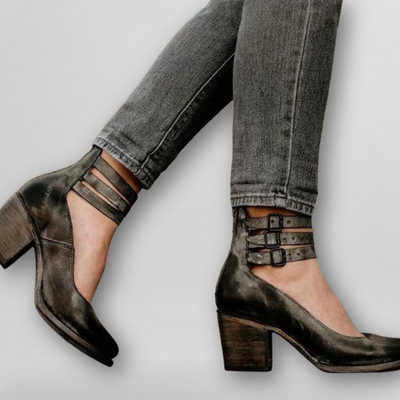 Sylvia | Vintage Sandalen mit Absatz
