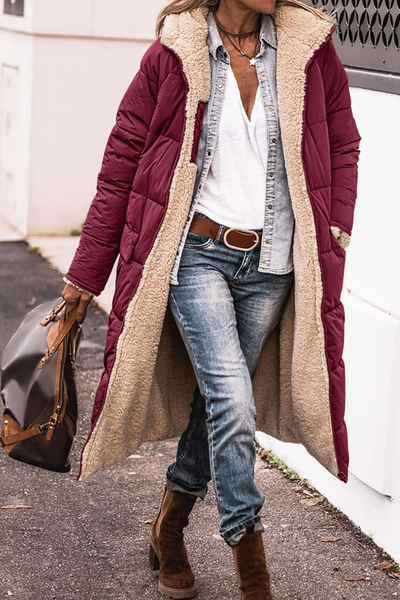 Manuela™ | Langer gepolsterter Wintermantel