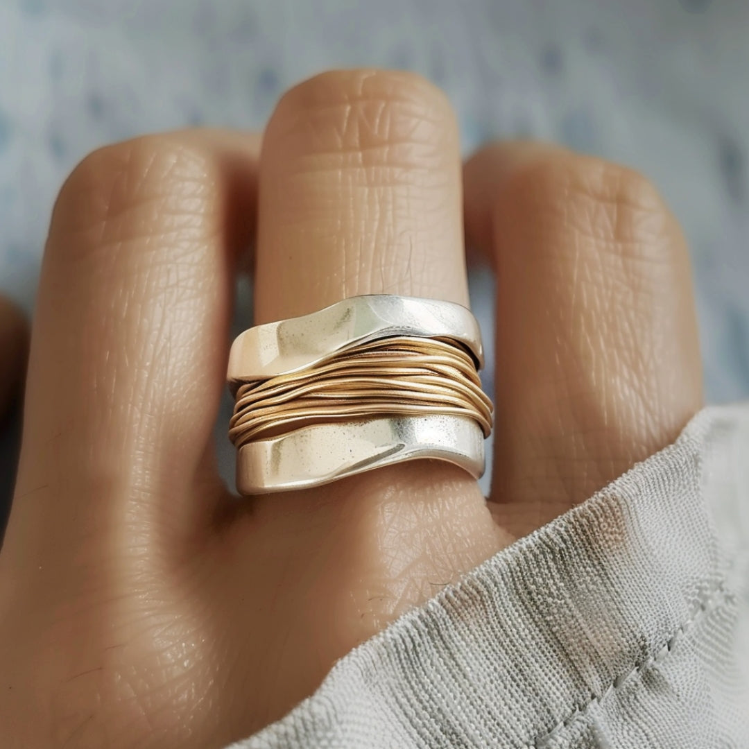 Ring aus vergoldetem Silber