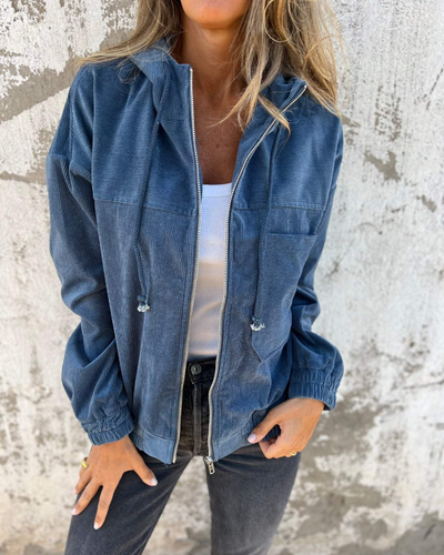 Ella™ | Corduroy Hoodie-Jacke