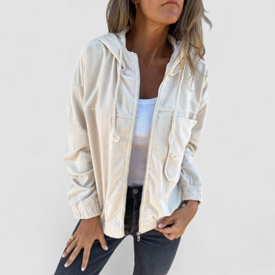 Ella™ | Corduroy Hoodie-Jacke