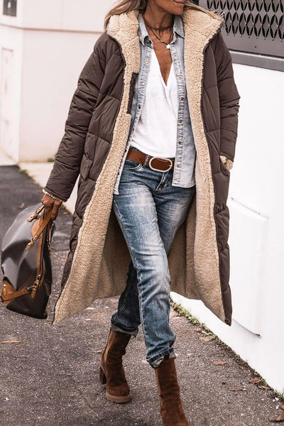 Manuela™ | Langer gepolsterter Wintermantel
