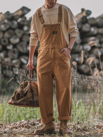 Henri™ | Rustikale braune Latzhose