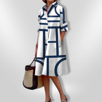 HELENA – Midikleid mit geometrischem Muster