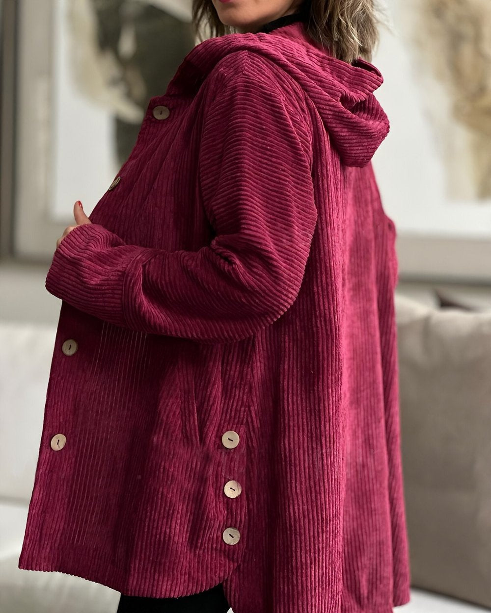 Cordia™ | Gemütliche Cordjacke mit Kapuze