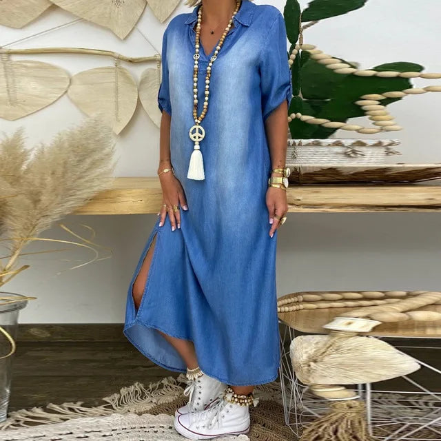 NOOR – Maxikleid Denim