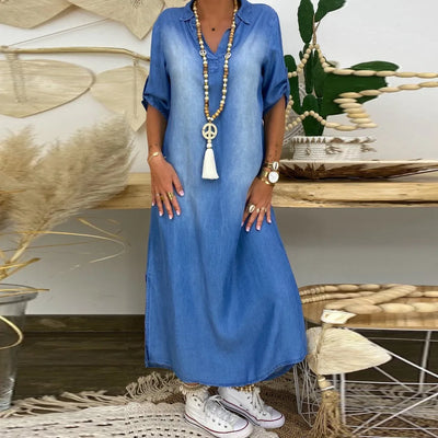 NOOR – Maxikleid Denim
