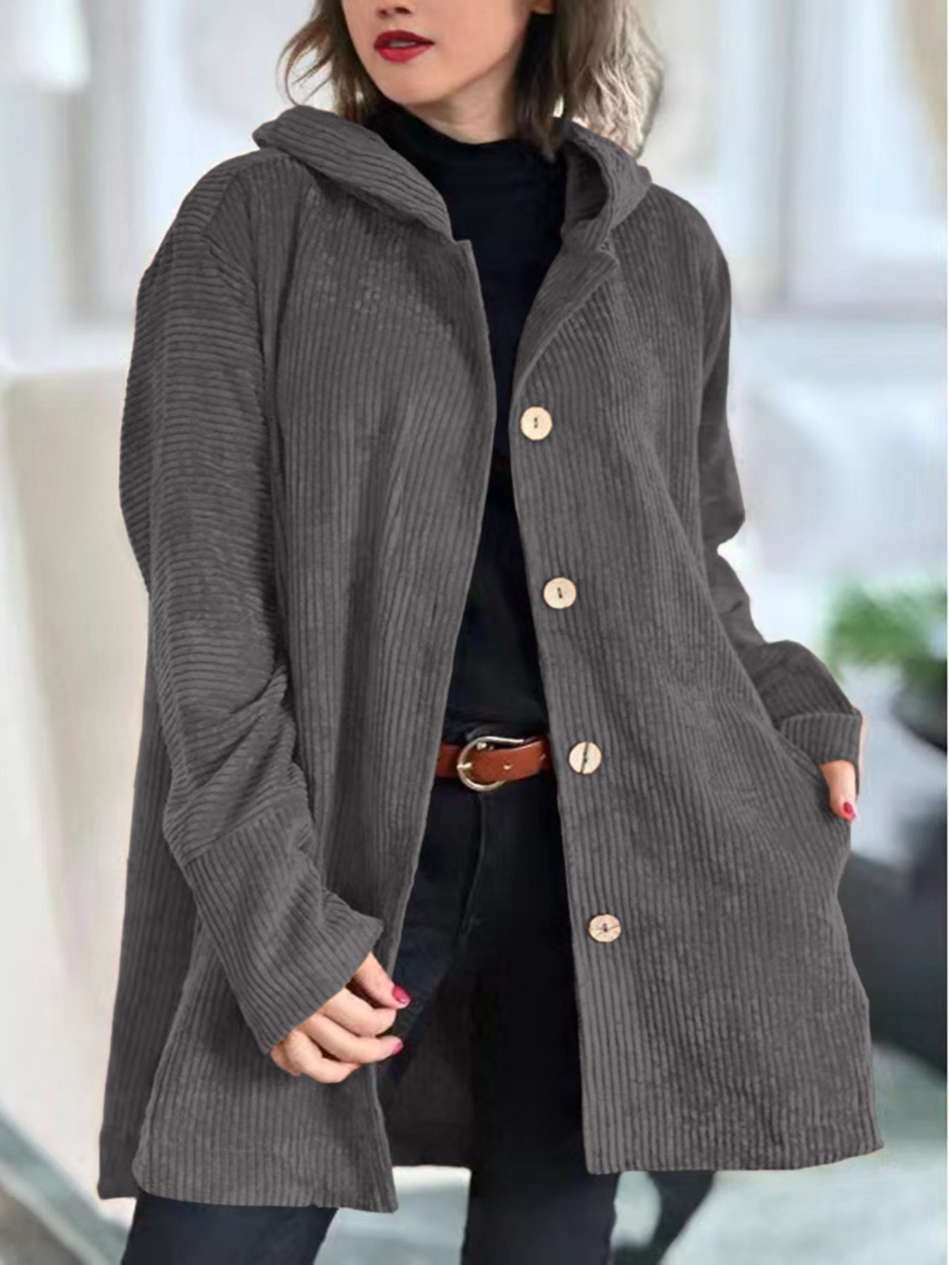 Cordia™ | Gemütliche Cordjacke mit Kapuze