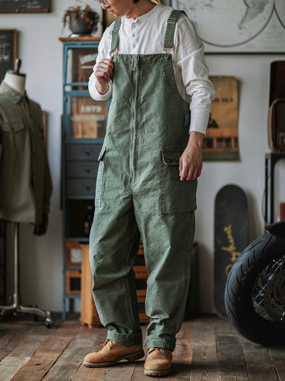 Victor™ | Elegante beige Latzhose