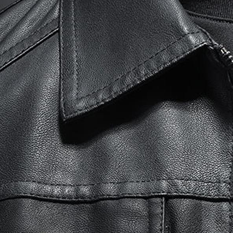 Herren Motorradlederjacke mit Klappen Janusz