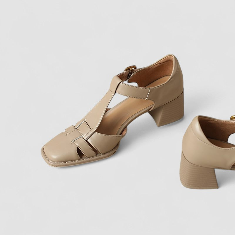 Scarlett™ | Orthopädische T-Riemen Blockabsätze