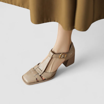 Scarlett™ | Orthopädische T-Riemen Blockabsätze
