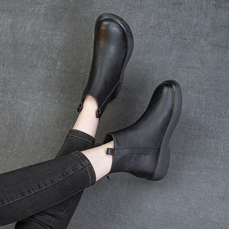 Sophie | Flache Fleece-Stiefeletten