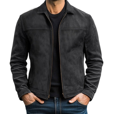 Herren Lederjacke mit Reißverschluss Mateusz – klassischer Stil aus Kunstleder