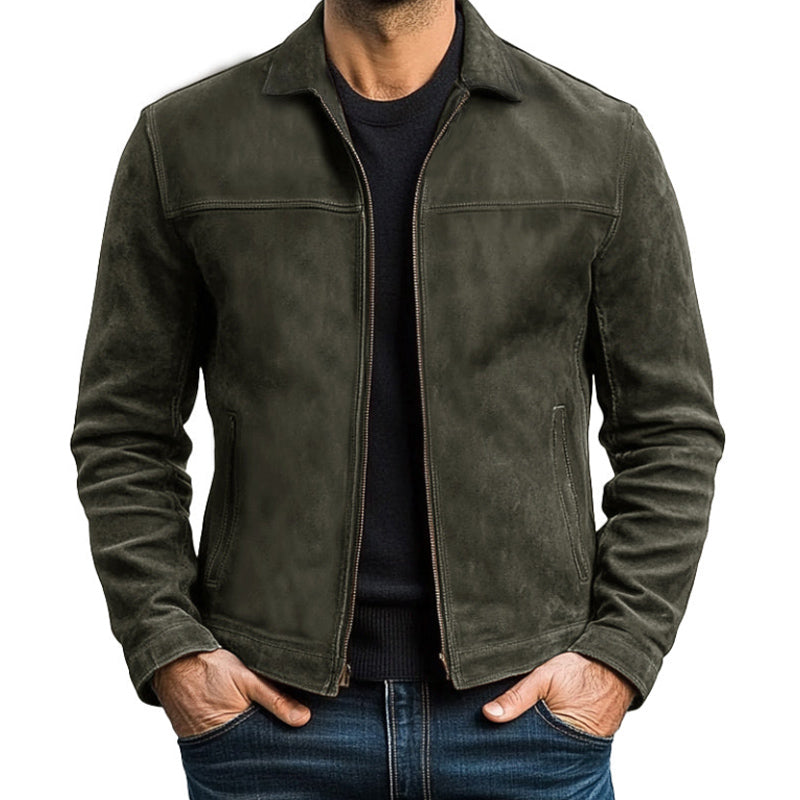 Herren Lederjacke mit Reißverschluss Mateusz – klassischer Stil aus Kunstleder