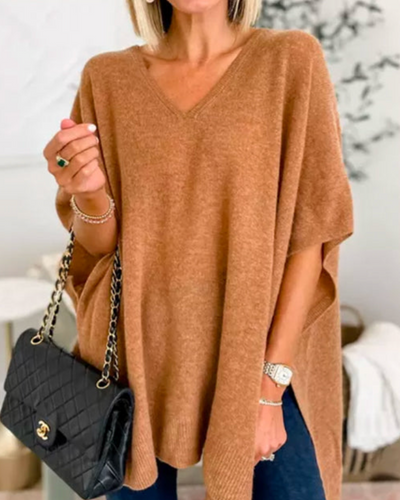 Erica™ | Lässiger V-Ausschnitt Poncho
