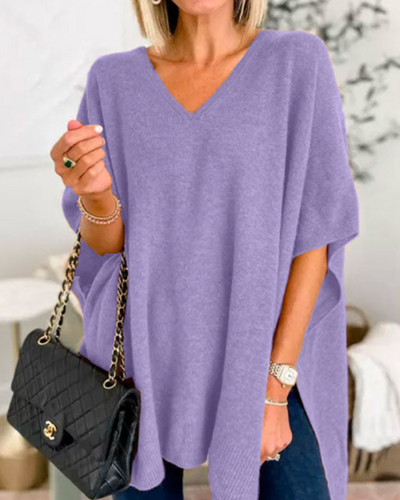 Erica™ | Lässiger V-Ausschnitt Poncho