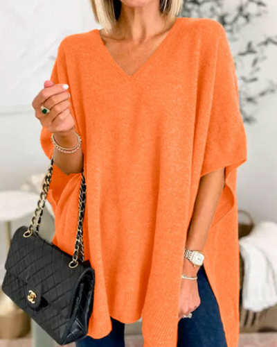 Erica™ | Lässiger V-Ausschnitt Poncho