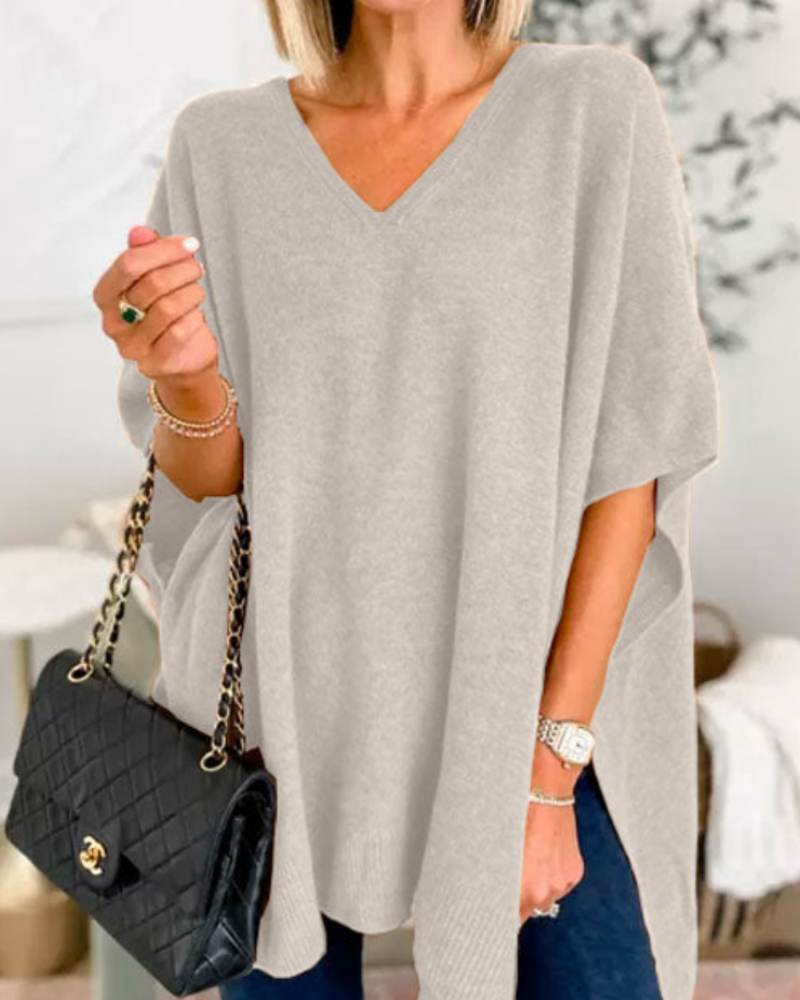 Erica™ | Lässiger V-Ausschnitt Poncho