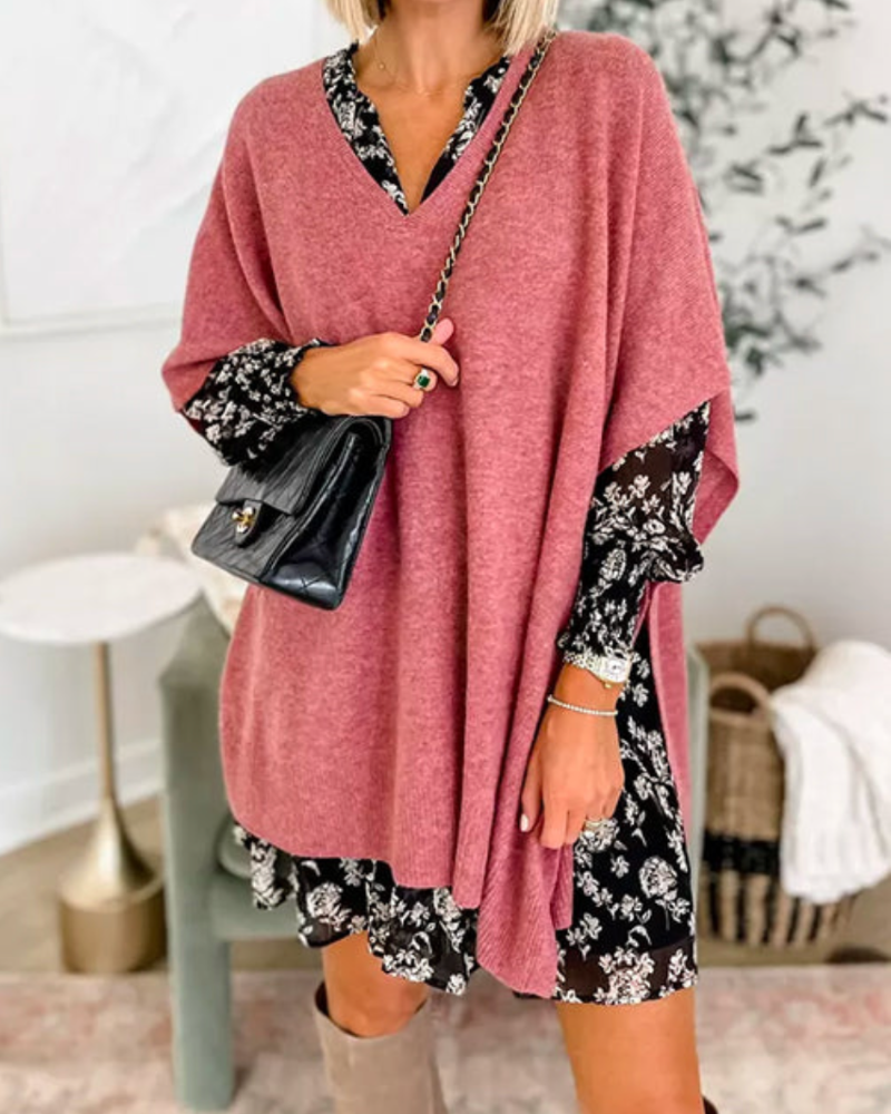 Erica™ | Lässiger V-Ausschnitt Poncho