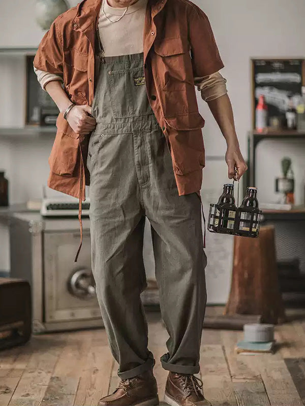 Henri™ | Rustikale braune Latzhose