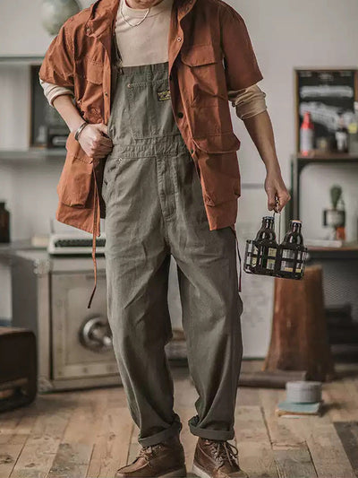 Henri™ | Rustikale braune Latzhose