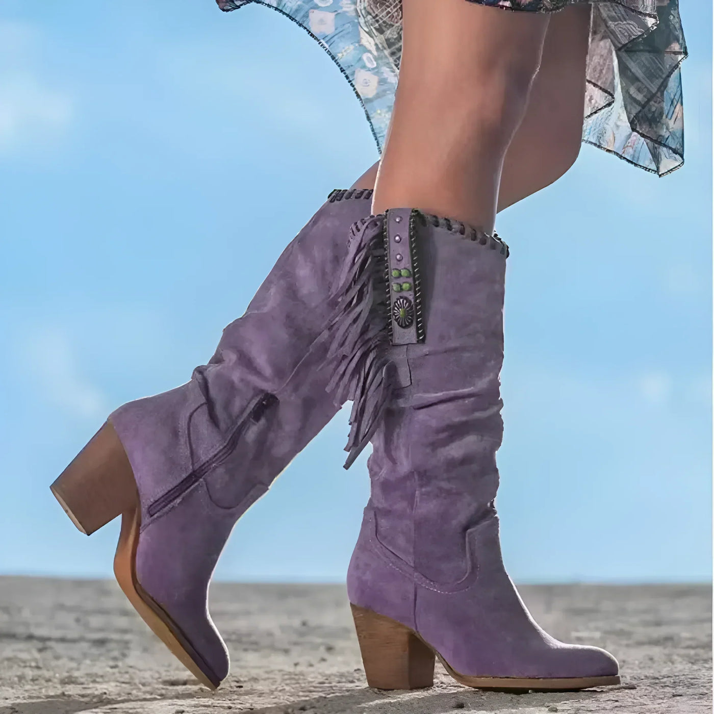 Mara™ - Echtes Leder Cowboy-Stiefel