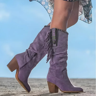 Mara™ - Echtes Leder Cowboy-Stiefel