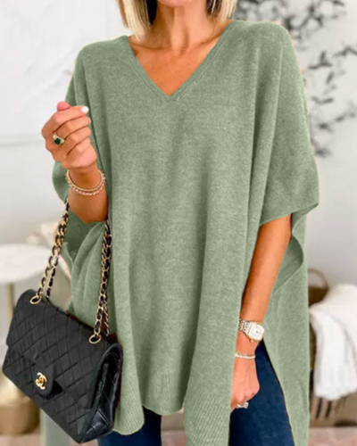 Erica™ | Lässiger V-Ausschnitt Poncho