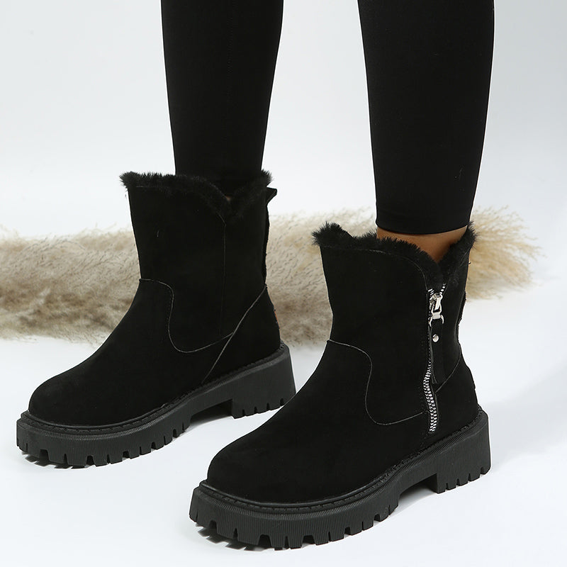Hazel | Plüsch-Stiefel aus Kunstwildleder