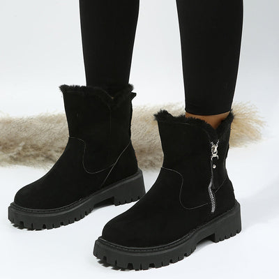 Hazel | Plüsch-Stiefel aus Kunstwildleder