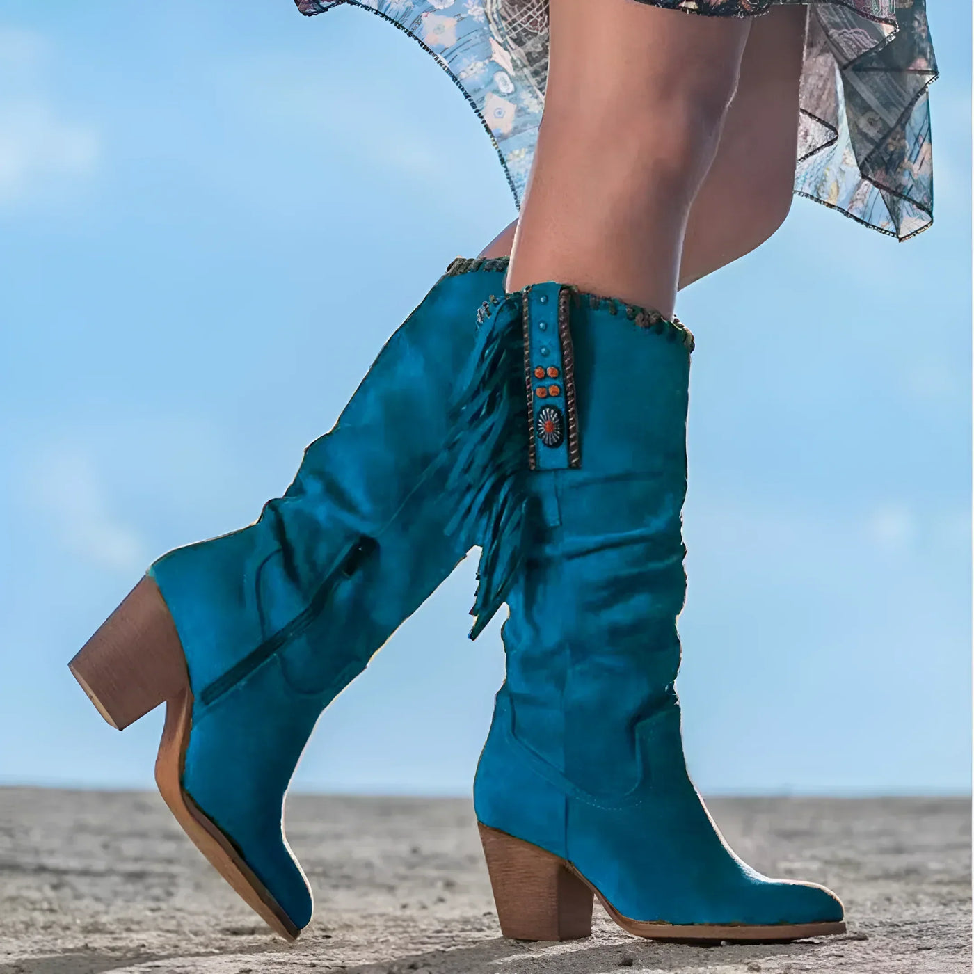 Mara™ - Echtes Leder Cowboy-Stiefel