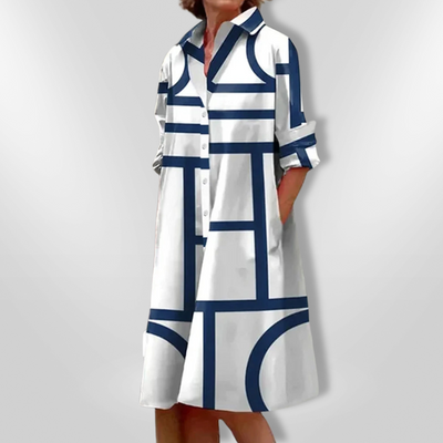 HELENA – Midikleid mit geometrischem Muster