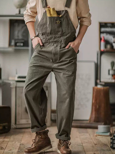 Henri™ | Rustikale braune Latzhose
