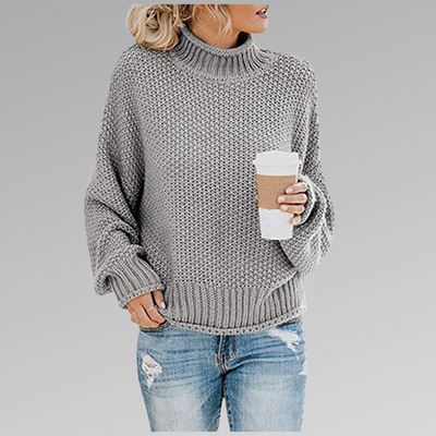 Braelyn | Hochkragen Strickpullover