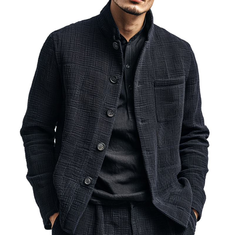 Männliche Casual-Jacke mit Stehkragen Aleksander