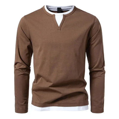 MIRAVO | Premium Langarm-T-Shirt aus gekämmter Baumwolle