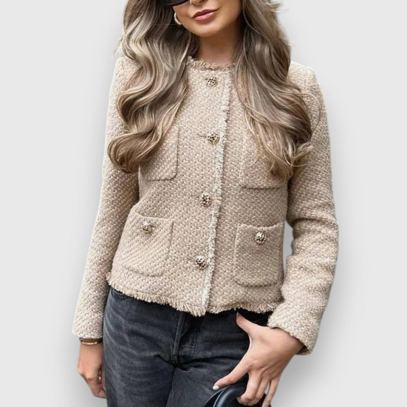 Luna | Jacke handgemacht mit Zierknöpfen