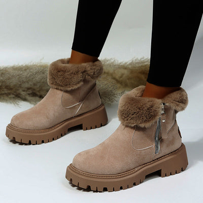 Hazel | Plüsch-Stiefel aus Kunstwildleder