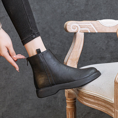 Sophie | Flache Fleece-Stiefeletten