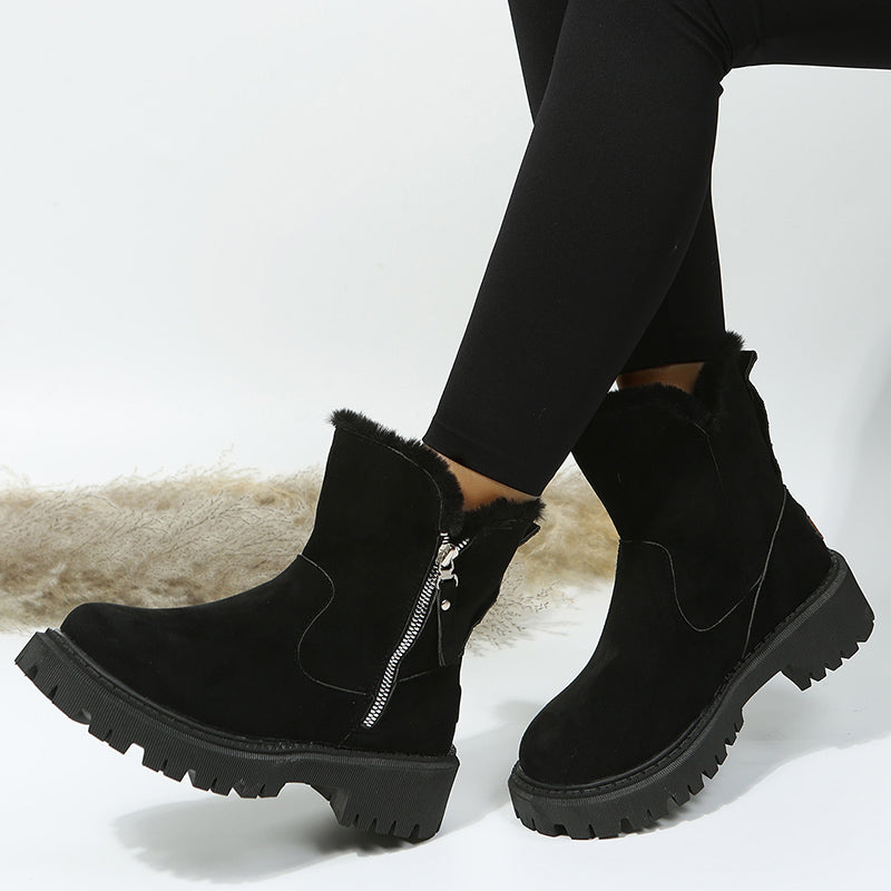 Hazel | Plüsch-Stiefel aus Kunstwildleder